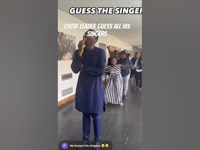 Video thumbnail for CHOIR LEADER GUESS HIS SINGERS NAMES #walkinspiritoftheholyspirit #choir