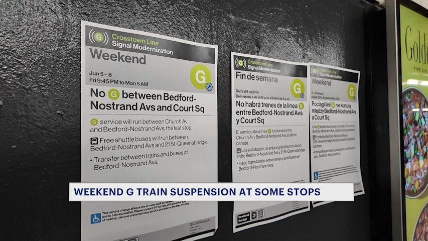 Video thumbnail for Weekend G train suspension impacts Brooklyn commuters