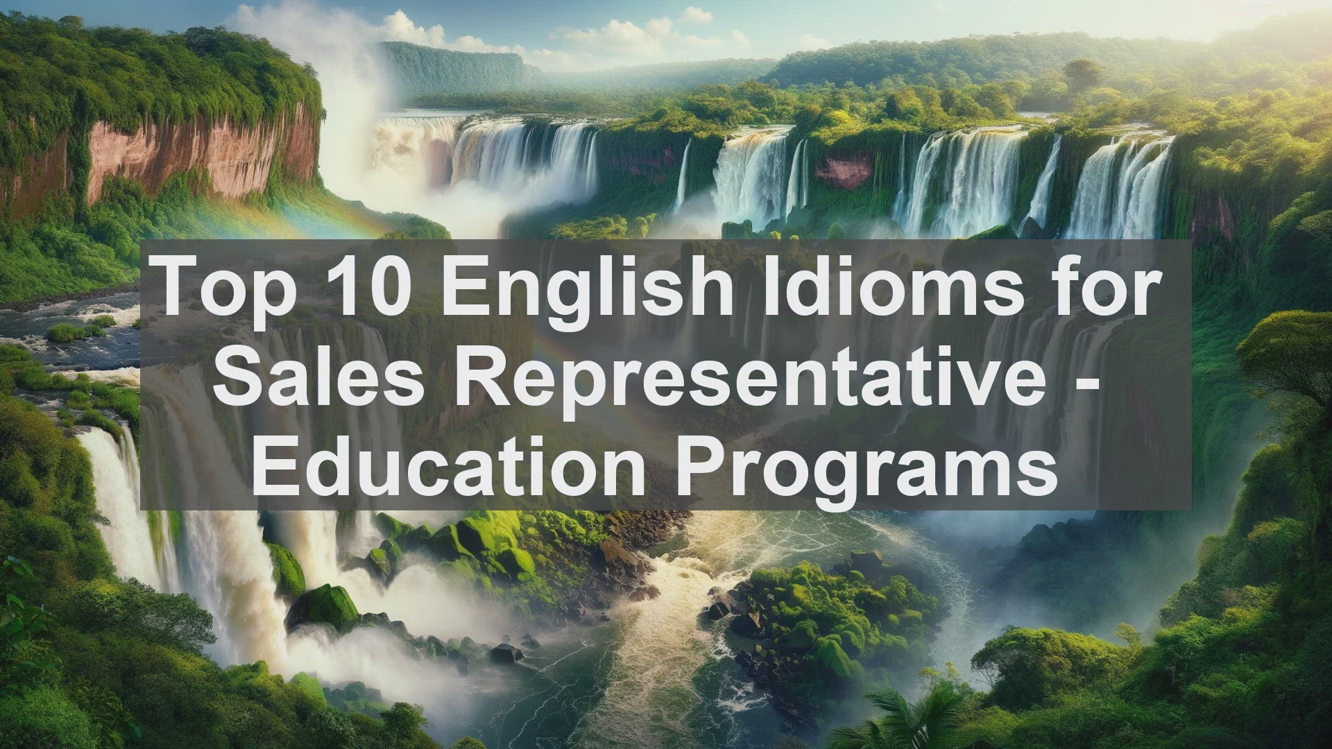 'Video thumbnail for Top 10 English Idioms for Sales Representative  Education Programs'