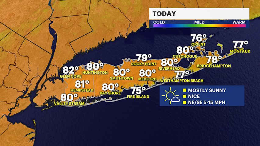Video thumbnail for Beautiful weather with sunshine and low humidity for Long Island