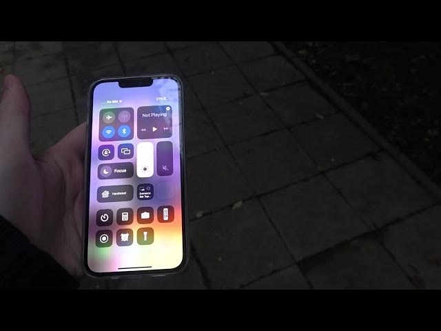 Video thumbnail for iPhone 14 Plus Outside Display Brightness - Cloudy Rainy Weather Condition