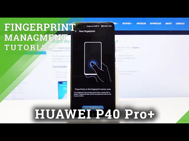 Video thumbnail for How to Add Fingerprint in HUAWEI P40 Pro+ – Find Fingerprint Lock