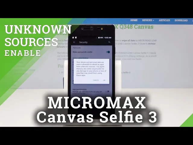 Video thumbnail for How to Allow App Installation in MICROMAX Selfie 3 - Activate Unknown Sources
