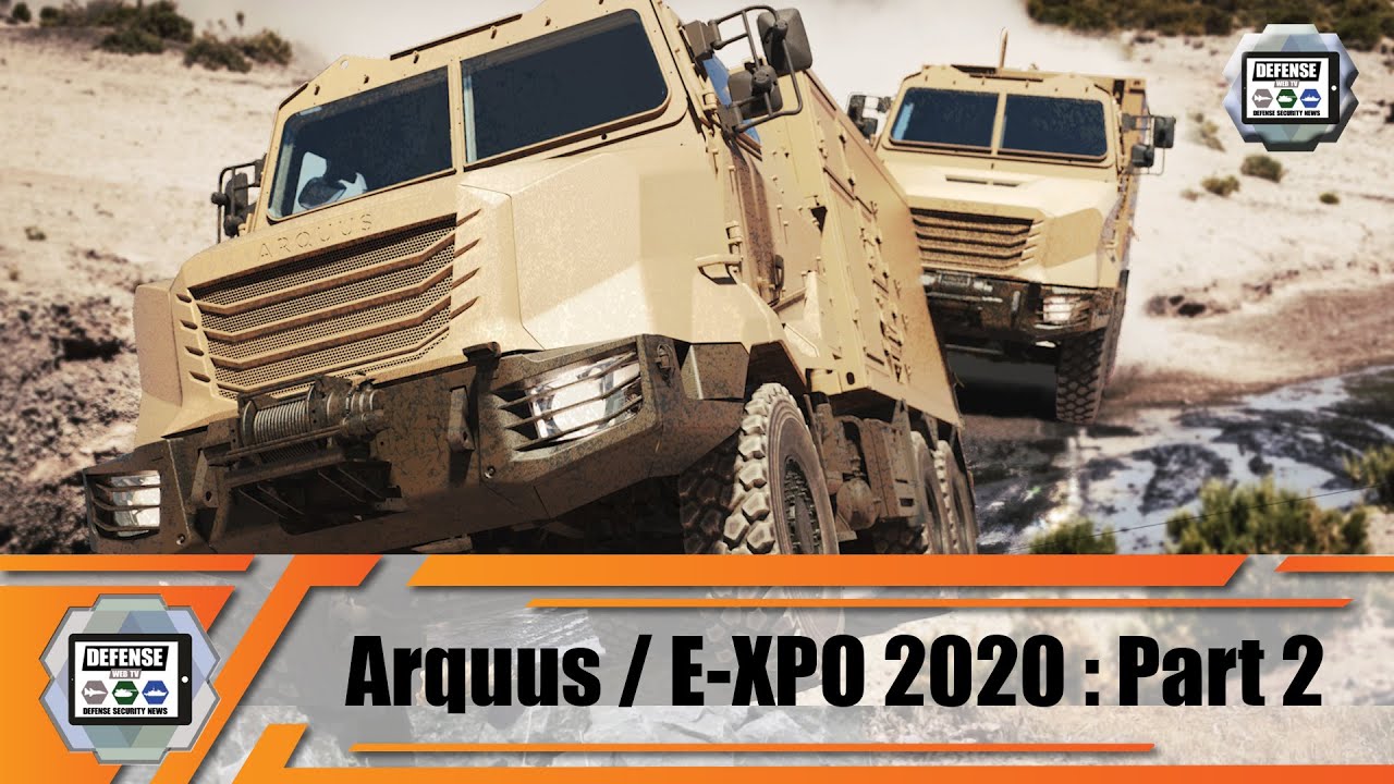 'Video thumbnail for ARQUUS France launches new ARMIS range of all wheel drive military trucks with virtual defense expo'