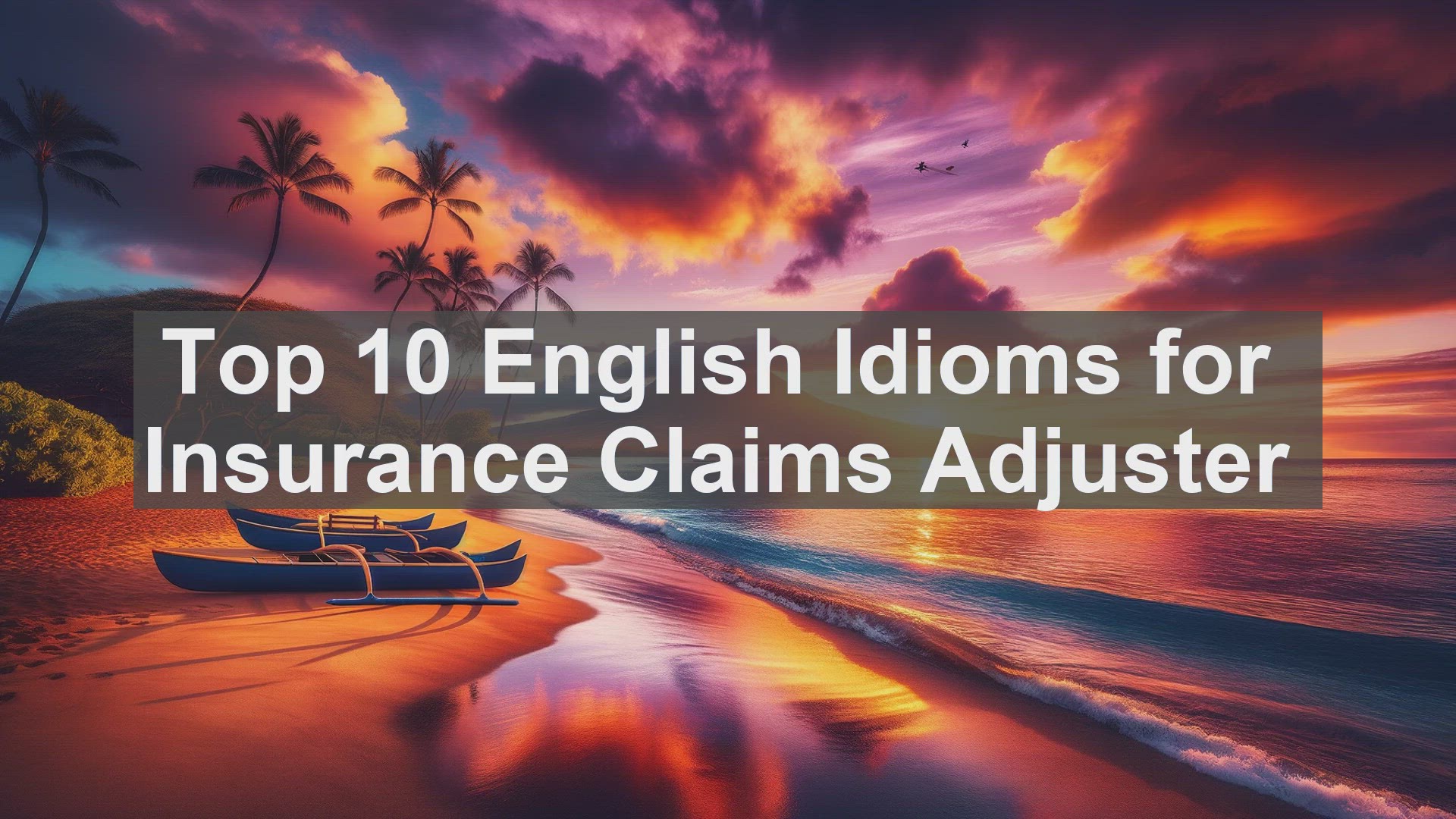 'Video thumbnail for Top 10 English Idioms for Insurance Claims Adjuster'