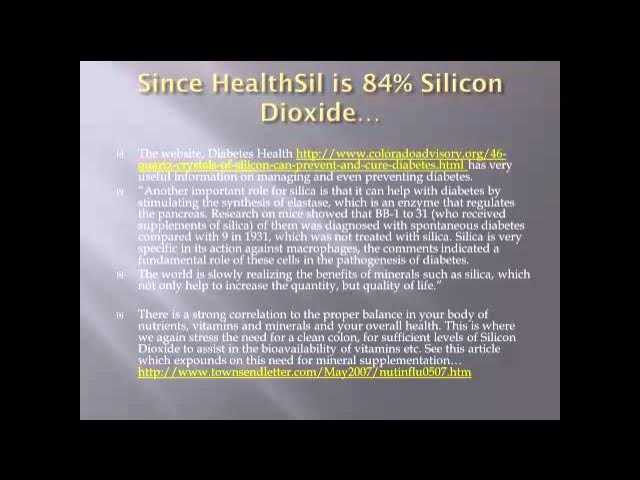 Video thumbnail for HealthSil helps diabetes