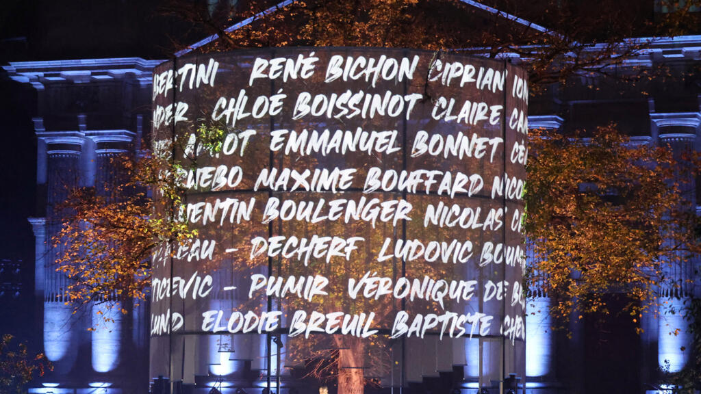 Video thumbnail for Ten years after the Paris 2015 terror attacks, heroes read out the names of victims