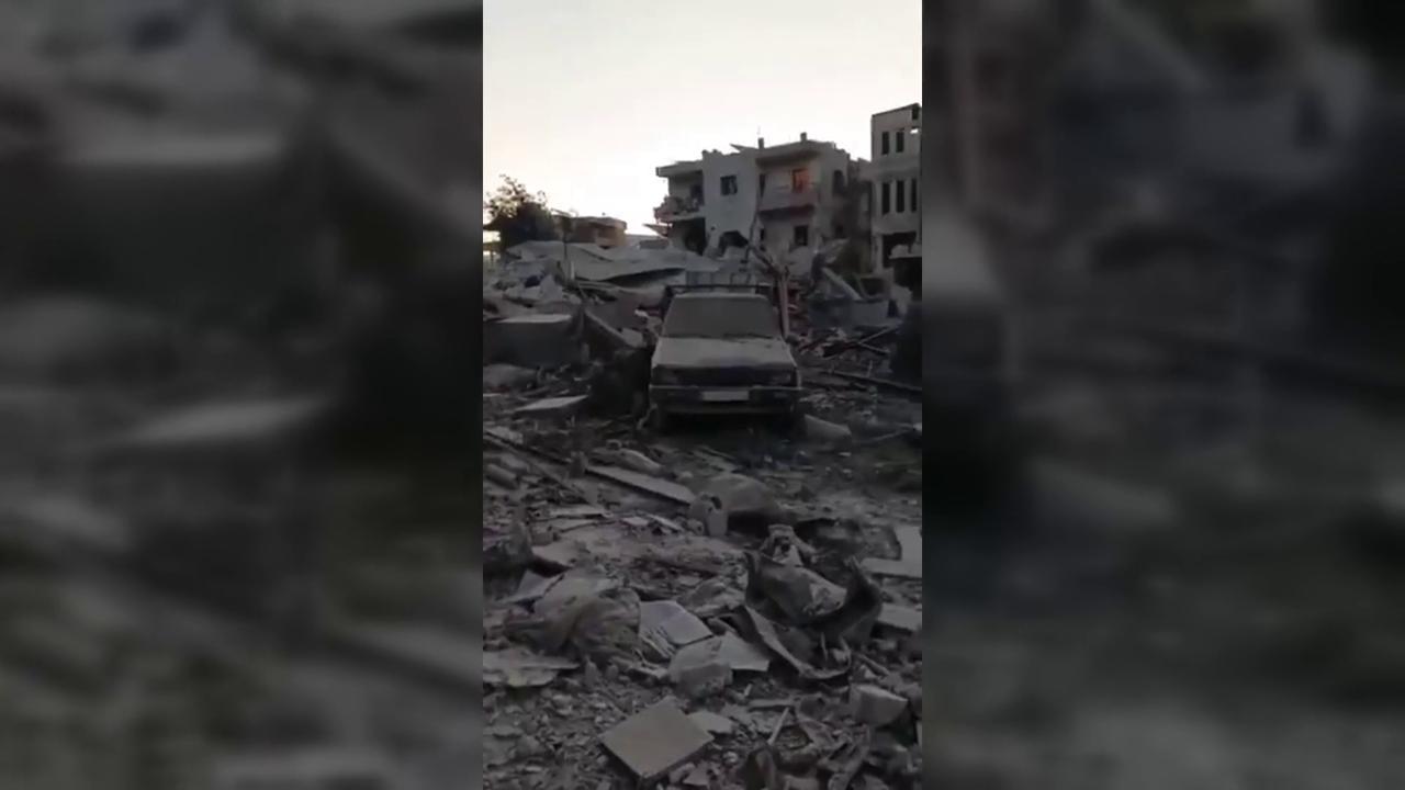 Video thumbnail for Lebanon: Dawn Strike Leaves Lebanese Neighbourhoods in Ruins.