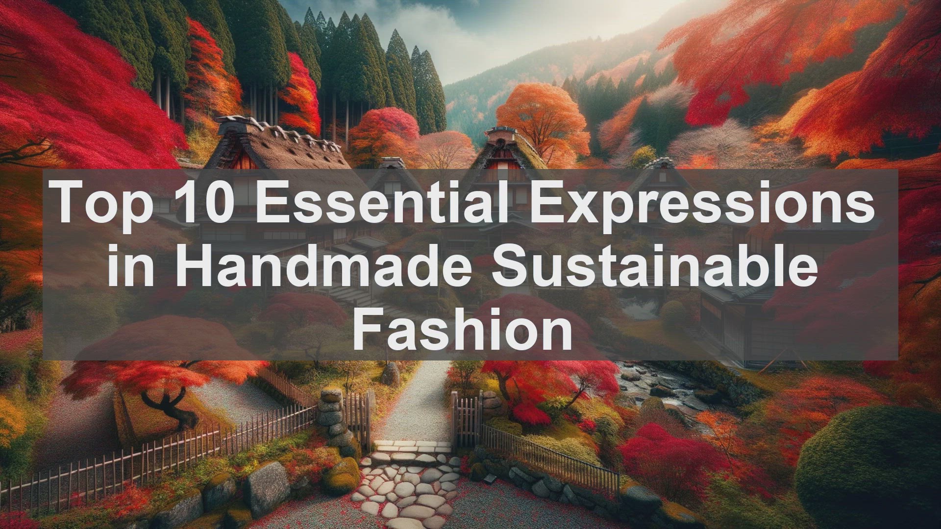 'Video thumbnail for Top 10 Essential Expressions in Handmade Sustainable Fashion'
