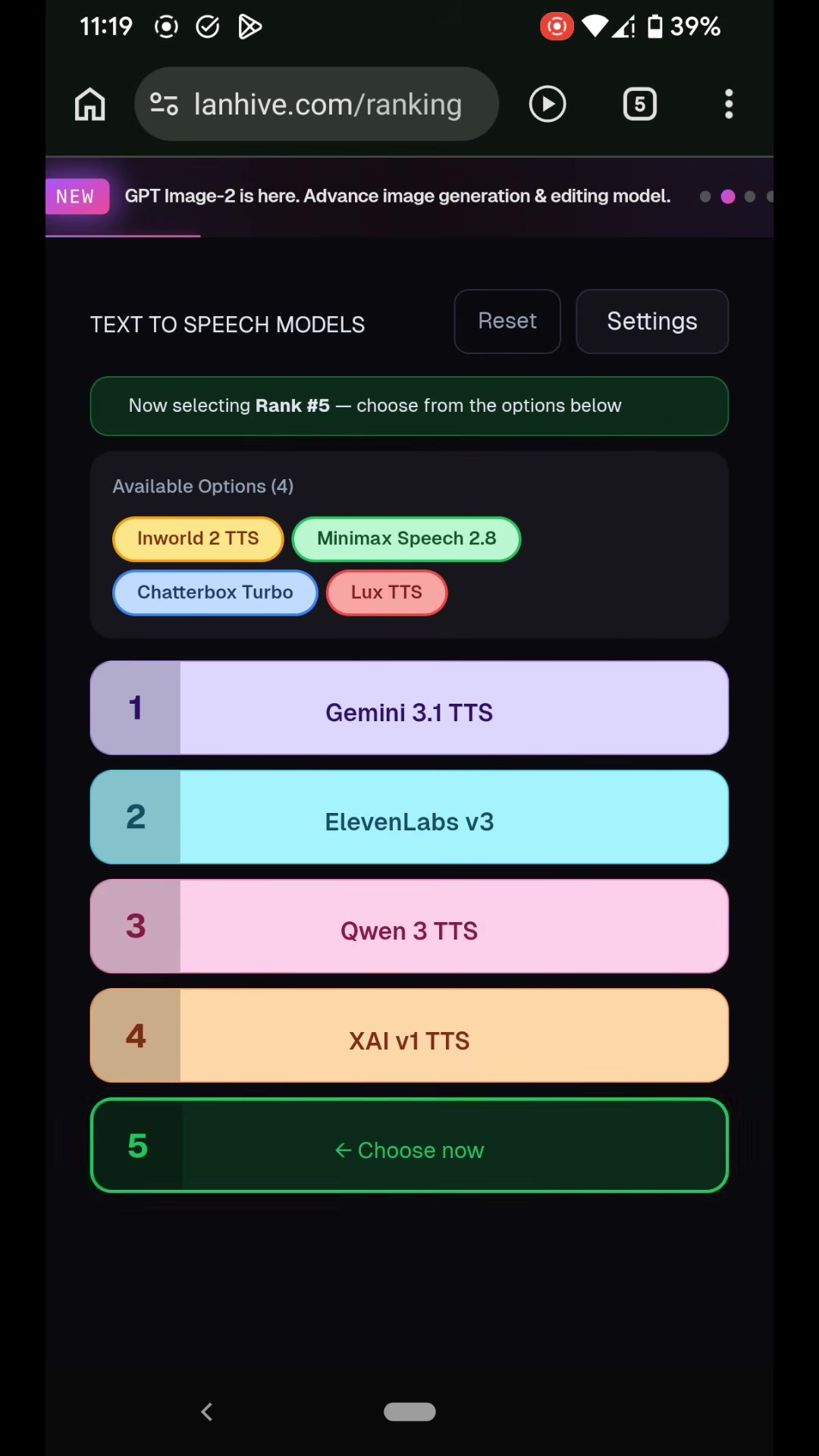 Video thumbnail for Ranking text to speech models