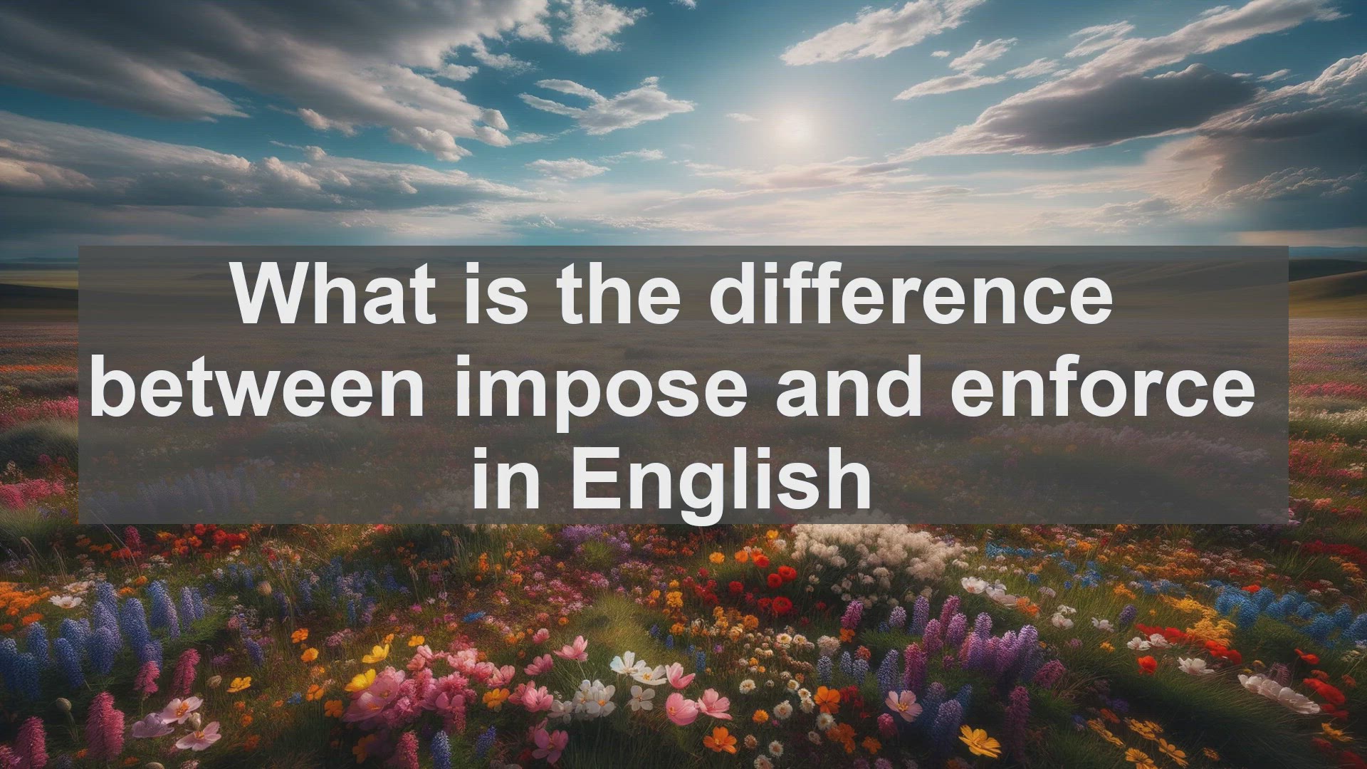 'Video thumbnail for What is the difference between impose and enforce in English?'