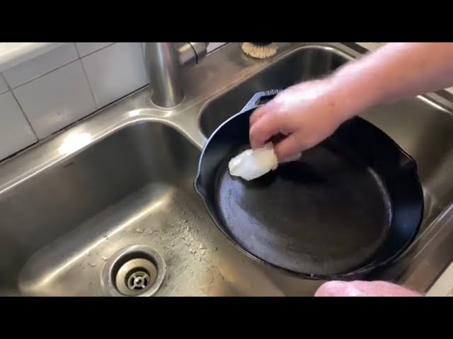 Video thumbnail for How To CLEAN CAST IRON - After Cooking Bacon