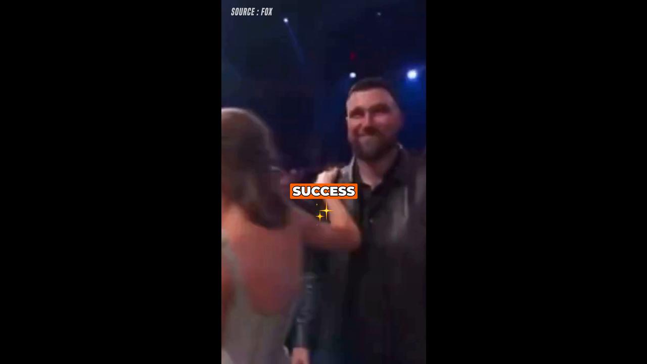 Video thumbnail for Taylor Swift and Travis Kelce Share Viral Kiss at Awards