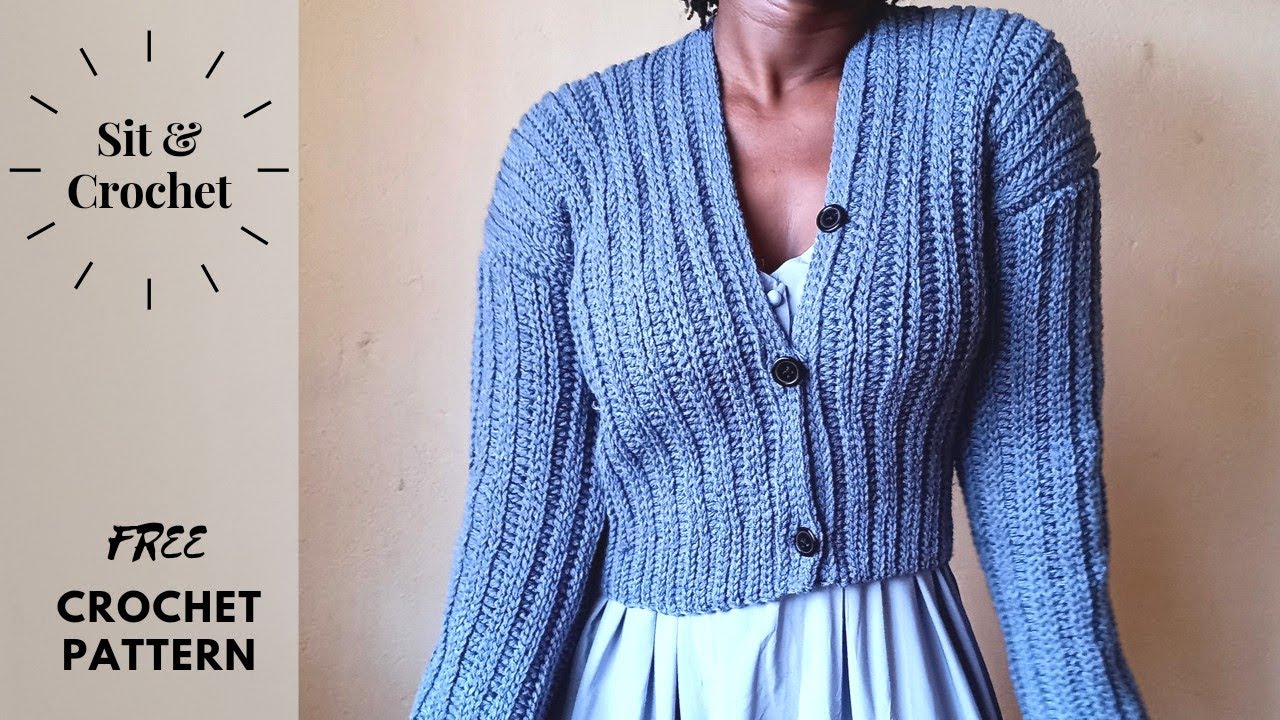 Video thumbnail for CROP CROCHET CARDIGAN