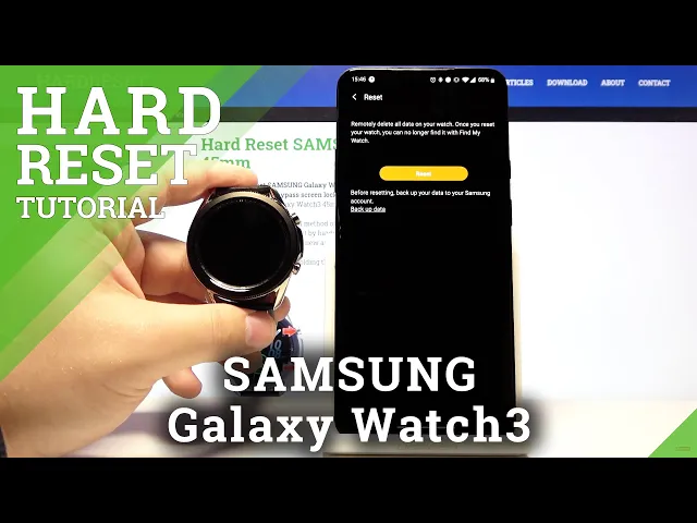 Video thumbnail for Hard Reset SAMSUNG Galaxy Watch 3 via App – Wipe Date / Erase All Content