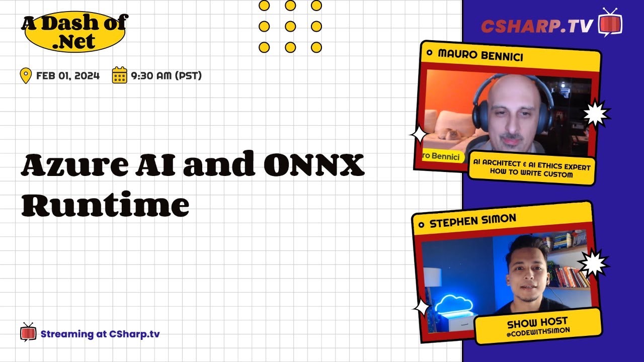 'Video thumbnail for Azure AI and ONNX Runtime: A Dash of .NET - Ep. 6'