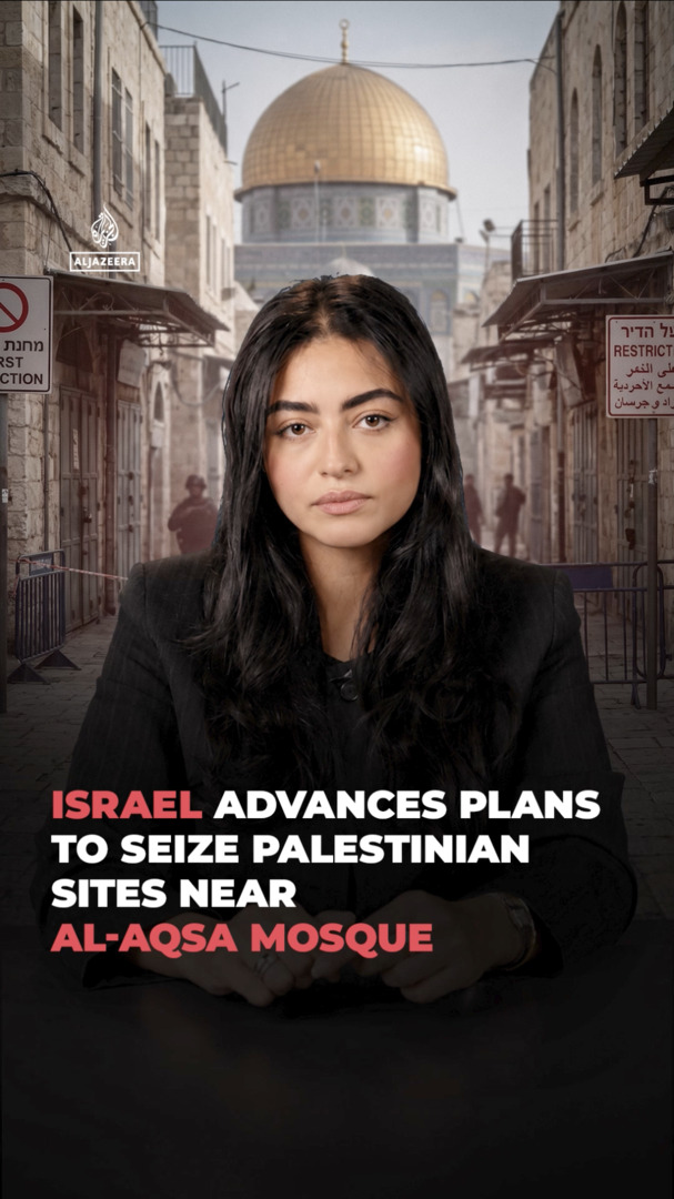Video thumbnail for Israel advances plans to seize Palestinian sites near Al-Aqsa Mosque