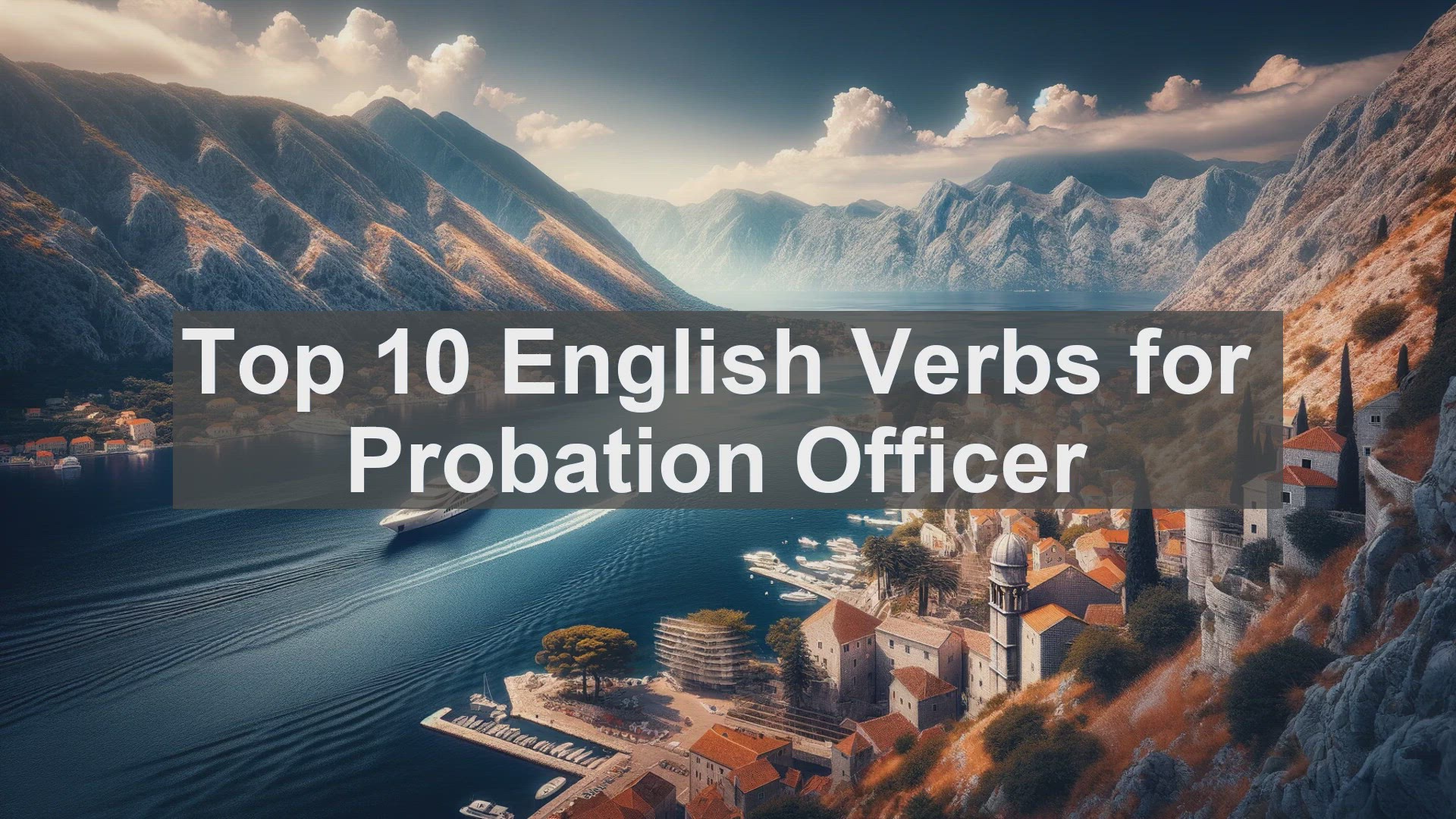 'Video thumbnail for Top 10 English Verbs for Probation Officer'