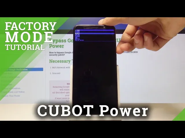 Video thumbnail for How to Activate Factory Mode in CUBOT Power - Hardware Test Menu