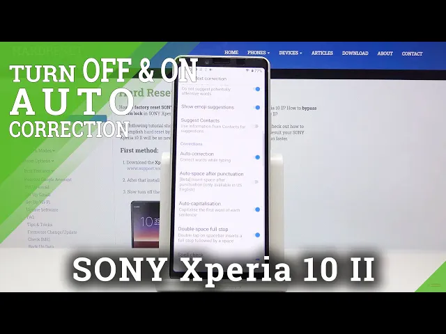 Video thumbnail for How to Manage Auto Correction in SONY Xperia 10 II – Use Auto Correction Feature