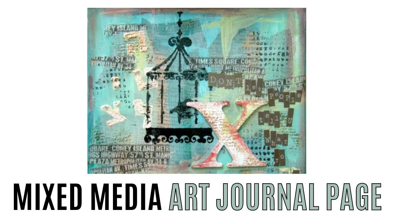 Video thumbnail for Step By Step Easy Mixed Media Art Journal Page Tutorial