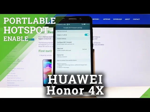 Video thumbnail for How to Enable Portable Hotspot in HUAWEI Honor 4X - Network Access Point