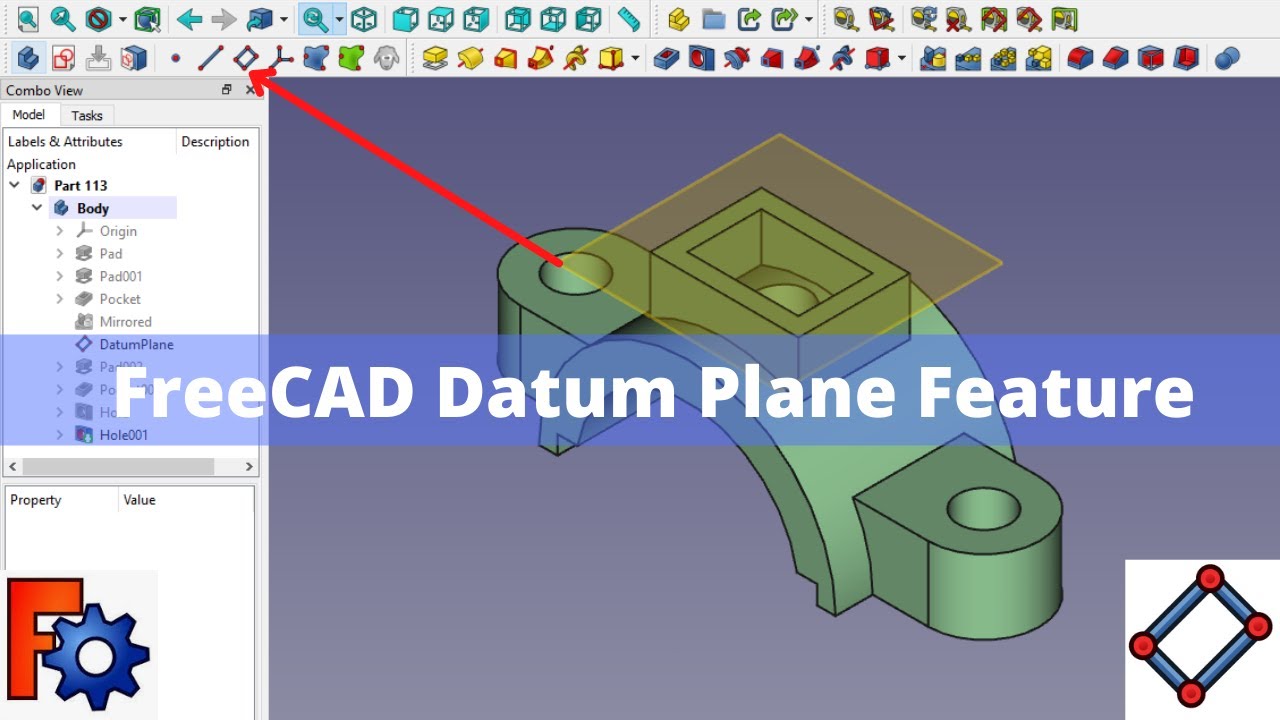 'Video thumbnail for FreeCAD Datum Plane Feature | FreeCAD Tutorial | FreeCAD Beginner Tutorial | Mechnexus |'