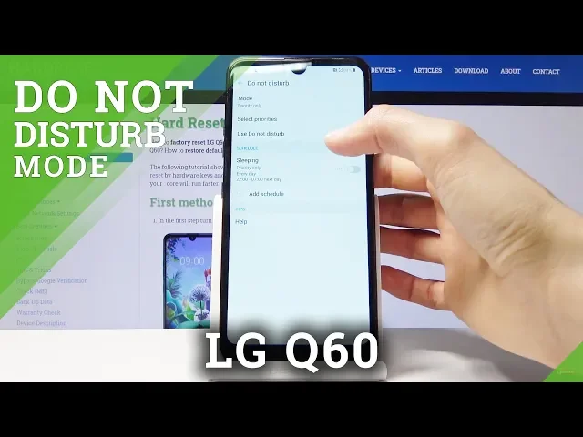 Video thumbnail for How to Activate Do Not Disturb mode in LG Q60 – Silent Mode