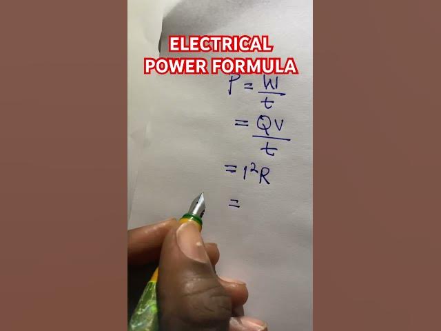 'Video thumbnail for Electrical power formula'