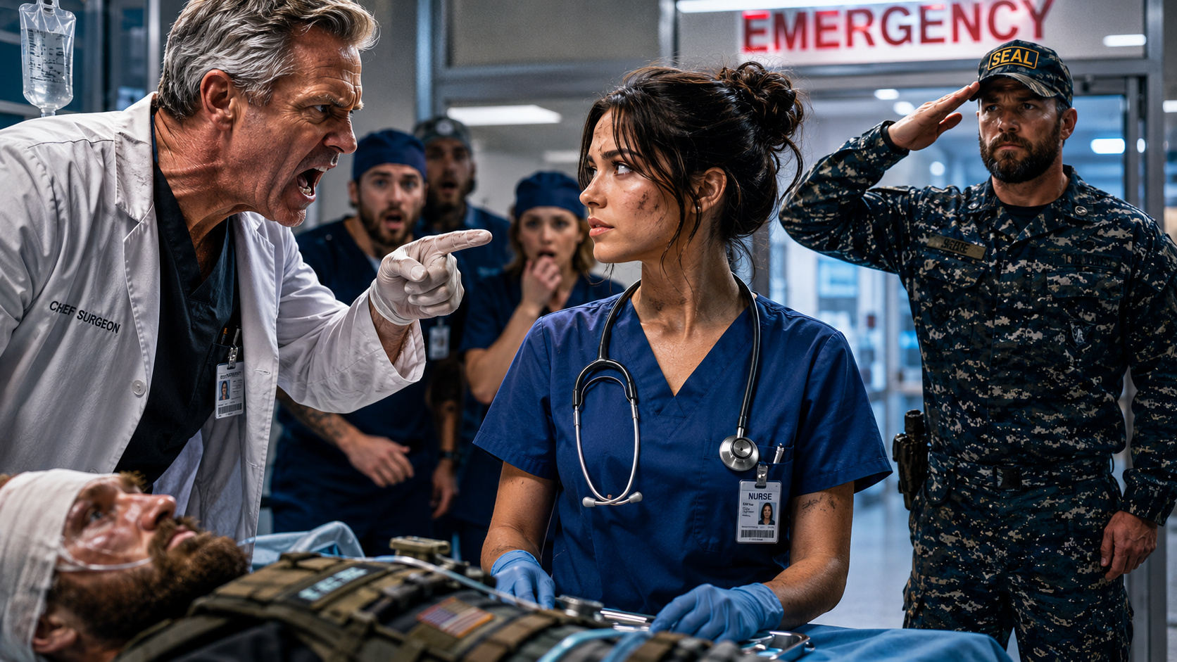 Video thumbnail for “Move, Nurse!” — Ordered the Chief Surgeon. Then a SEAL Called Her by Her Secret Callsign and Saluted