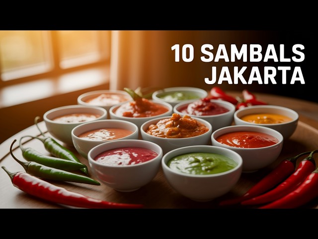 Video thumbnail for 🌶️ Trying 10 Sambals at Breakfast in Jakarta – Real Reaction