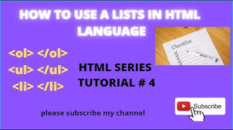 'Video thumbnail for how to use a list in html language'
