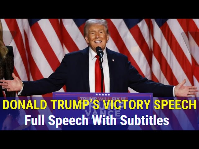 'Video thumbnail for 🌟 Learn English with Donald Trump’s Victory Speech 2024 (English Subtitles) 🌟'