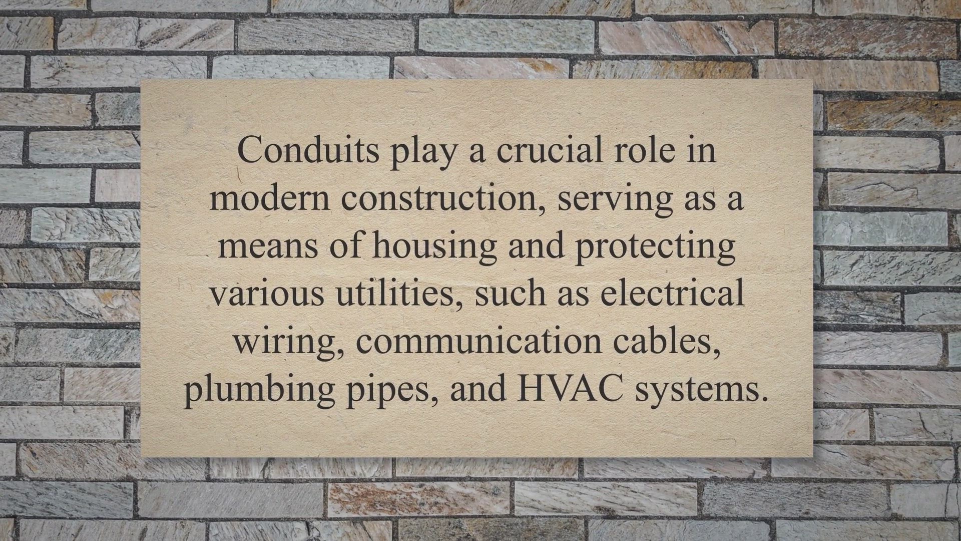 Video thumbnail for Conduits in Construction: A Guaranteed Component for Efficient Infrastructure