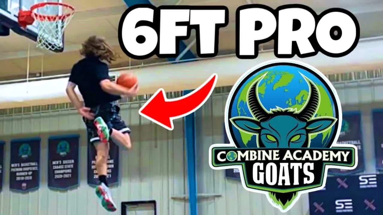 Video thumbnail for travis reynolds: 6'0 dunker goes off at combine academy!