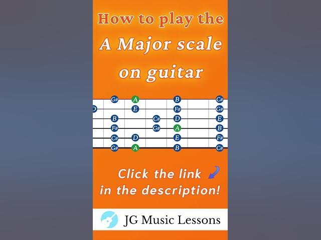 'Video thumbnail for Master the A Major scale on guitar (with tabs) 🎸 #tutorial #guitarlesson #musician'