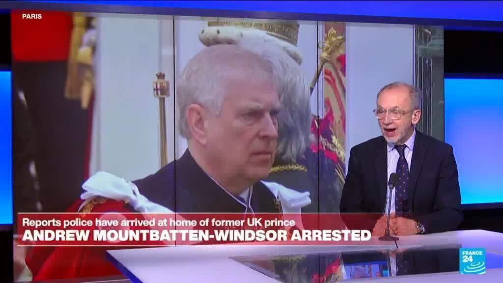 Video thumbnail for UK police arrest former prince Andrew on suspicion of misconduct