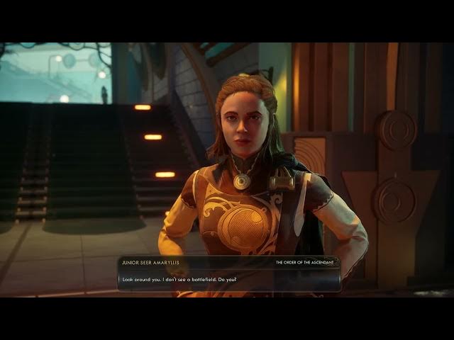 Video thumbnail for The Outer Worlds 2 - An Equitable Arrangement: Talk To Junior Seer Amaryllis (Laureate's Message)