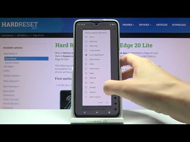 Video thumbnail for How to Change Ringtone in MOTOROLA Edge 20 Lite – Set Ringtone