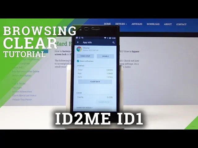 Video thumbnail for How to Clear Browsing Data in ID2ME ID1 - Delete Chrome History
