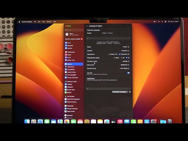 Video thumbnail for How To Change First Day Of The Week On Macbook Air M2 2023