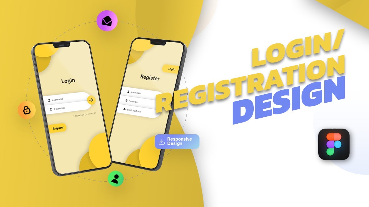 Video thumbnail for Design a stunning Login & Registration page using Figma for a mobile app.