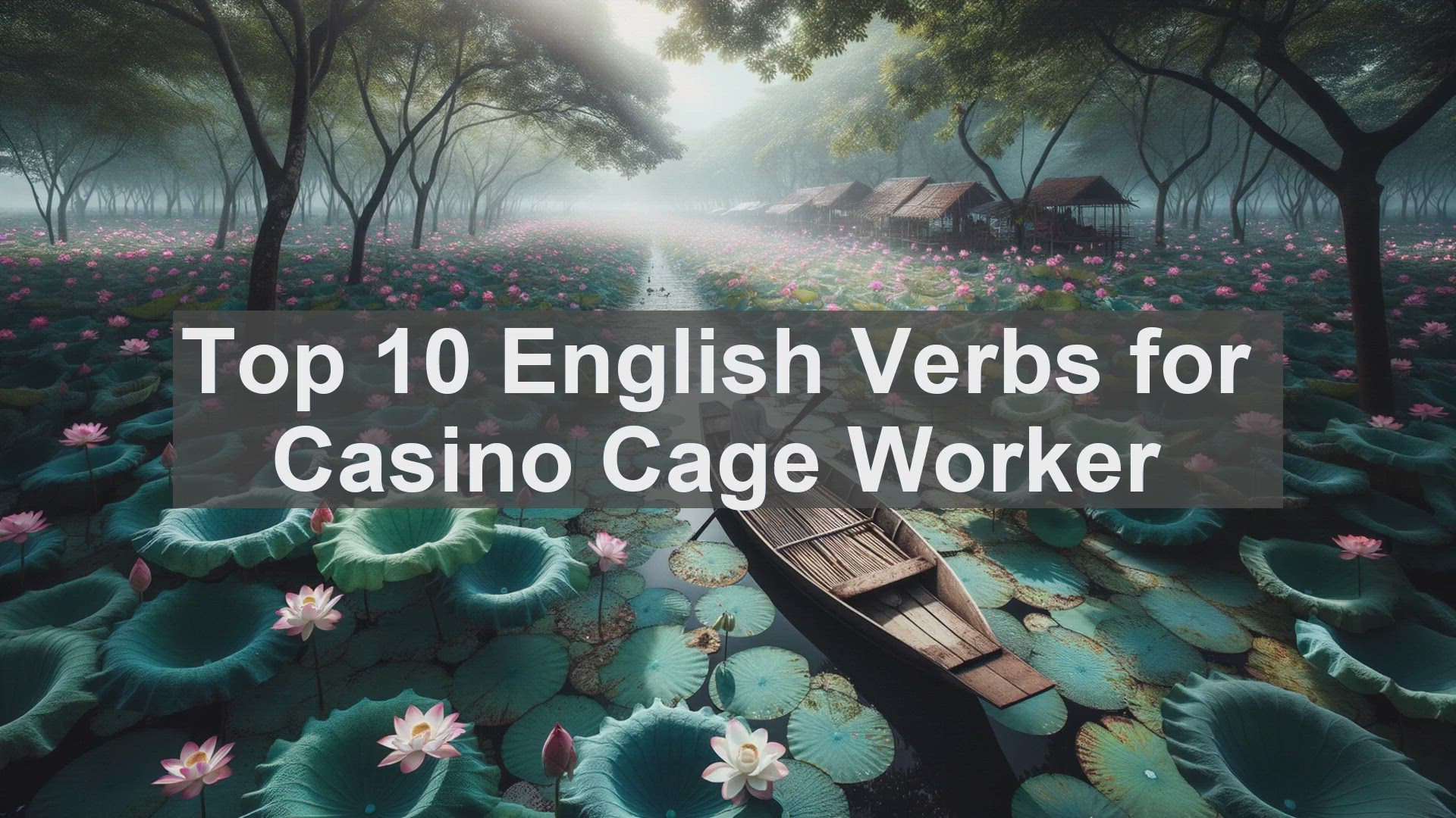'Video thumbnail for Top 10 English Verbs for Casino Cage Worker'