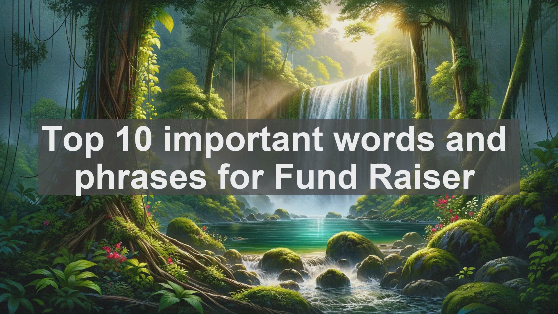'Video thumbnail for Top 10 important words and phrases for Fund Raiser'