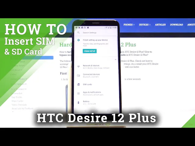 Video thumbnail for How to Install Sim & SD in HTC Desire 12 Plus – Locate Card Slots