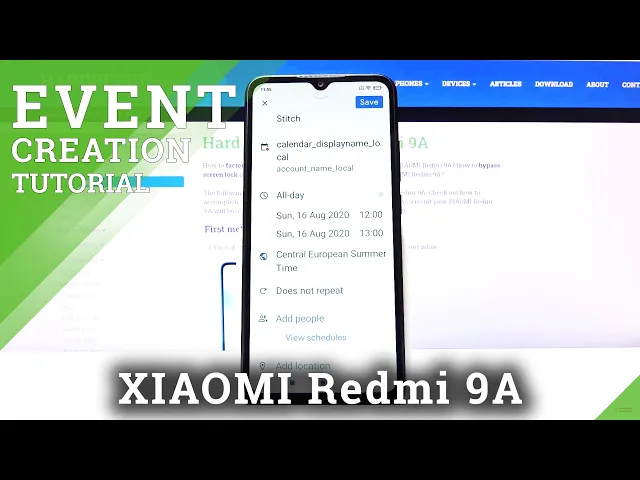 Video thumbnail for How to Add Event to Calendar in XIAOMI REDMI 9A – Calendar Options