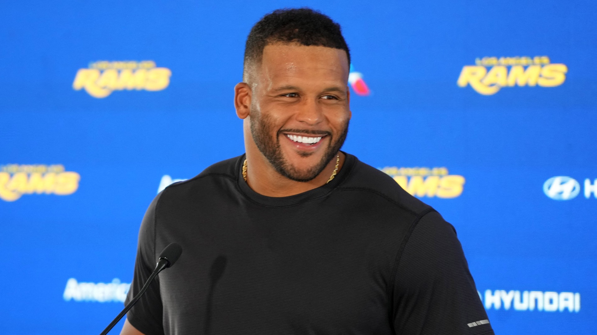 Video thumbnail for Aaron Donald Signs $30M Deal with Rams, Eyes Super Bowl