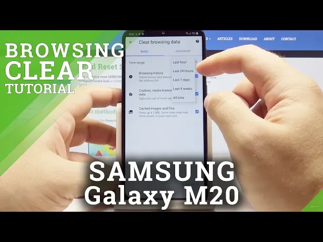 Video thumbnail for How to Clear Browser Data in SAMSUNG Galaxy M20 - Delete History & Cookies