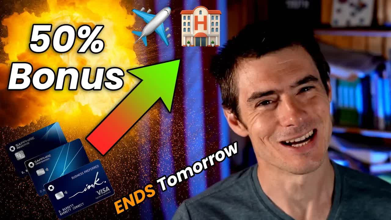 Video thumbnail for ben hedges: chase ultimate rewards: up to 50% transfer bonus ending today!