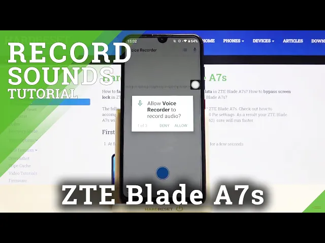 Video thumbnail for ZTE Blade A7s and Voice Recorder - Enable Sound Recorder
